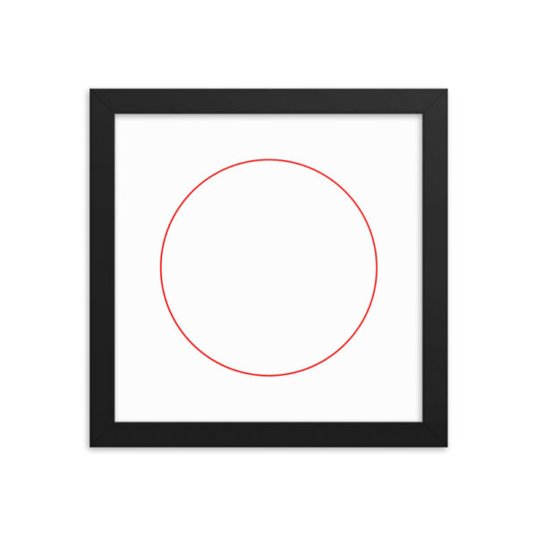 “Circle Outline” Stampa con cornice